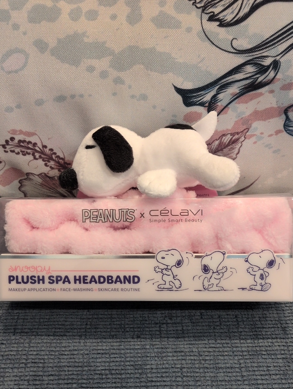 Peanuts x Célavi Plush Spa Headband - Pink